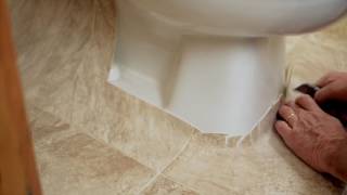 How to Install Sheet Vinyl Around a Toilet [upl. by Elaval]