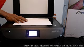 HP ENVY PHOTO 6230 SCAN YOUR DOCUMENT PRINT BLACK AND WHITE  COLOUR amp SHARE TO OTHERS [upl. by Koran918]