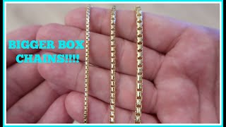 Larger PLAIN BOX CHAINS SOLID GOLD [upl. by Hosbein620]