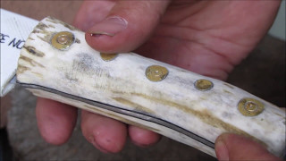 Refurbishing a knife with cow bone handles and shells [upl. by Joshi]