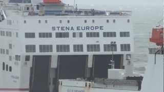 Stena Line and Irish Ferries in stormy weather [upl. by Ael756]