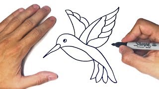 Cómo dibujar un Colibri Paso a Paso  Dibujo de Colibri [upl. by Hnahk]