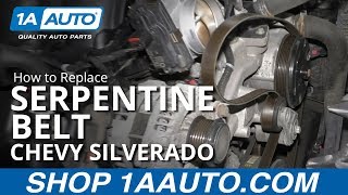 How to Replace Serpentine Belt 1419 Chevy Silverado [upl. by Farwell]