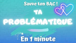 une PROBLEMATIQUE de commentaire en 1 min [upl. by Enidualc]