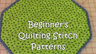 Beginners Quilting Stitch Patterns [upl. by Noskcire]