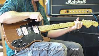 Comparison Lollar Regal Creamery Extra Width and 78 Fender Telecaster Deluxe Wide Range pickups [upl. by Oidivo973]