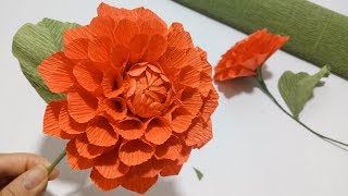 Como hacer flores de papel Dalia Super faciles y rapidas  DIY Manualidades 70 [upl. by Edna]