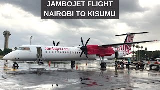 Nairobi to Kisumu Jambojet Flight Kenya  FULL flight  Silent Travel  Aerial Views [upl. by Etom]