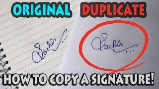 How to copy a signature [upl. by Boylston533]