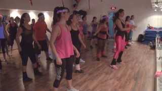 Desireless  Voyage Voyage ZUMBA 80S PARTY voyage voyage dance rutin with Ayelet Naor [upl. by Ikiv]