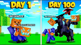 I Survived 100 Days In Minecraft Pumpkillager [upl. by Manno]