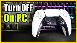 How to TURN OFF PS5 Controller on PC Wired and WIRELESS [upl. by Mages]