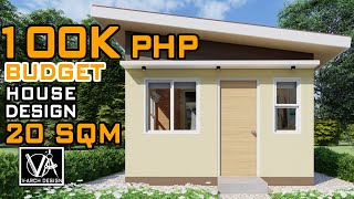 100K BUDGET SMALL HOUSE DESIGN 20 SQM [upl. by Margalo]