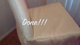 DIY Chair Cover SimpleQuick and Easy  MATV [upl. by Einaoj]