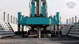 Hydraulic Jackedin Piling Machine  BGA Piles [upl. by Ycaj]