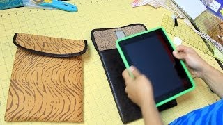 How to Make an iPad or Tablet Case DIY Tutorial [upl. by Ibloc]