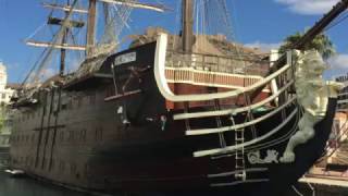 Santísima Trinidad  18th Century Spanish Galleon in Alicante Harbour [upl. by Adamsun]