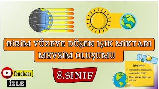 8sınıf GÜNEŞ IŞINLARININ GELME AÇISI ve MEVSİMLER soru çözdüren bilgiler  LGS 2021 [upl. by Htiaf416]