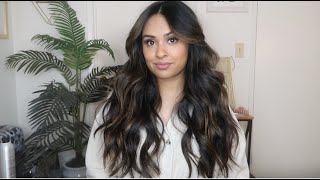 HOW I CURL MY HAIR LONG LASTING BEACHY WAVES  LOOSE CURLS [upl. by Nonahs]