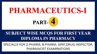 PHARMACEUTICSI MULTIPLE CHOICE QUESTIONS AND EXPLANATIONS PART4 [upl. by Zolner]