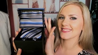 ○ GentleMens Accessories ○ ASMR  Soft Spoken  Pages  Tapping  Fabric [upl. by Layor809]