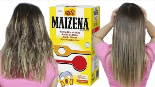 CABELLO LISO NATURAL CON MAIZENA  Hidrata Suaviza y da Brillo  NatyGloss [upl. by Aubyn]