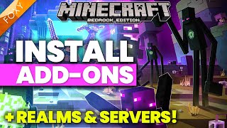 MCPE  BEDROCK  How to install Addons Easy Tutorial [upl. by Sinoda]