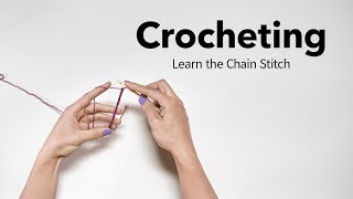 Easy Crochet Chain Stitch Tutorial [upl. by Hayn]