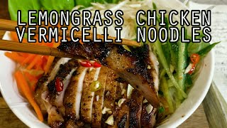 Vietnamese Grilled Chicken Vermicelli  Woo Can Cook [upl. by Nwahsid152]