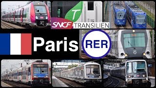 Paris RER amp Transilien 39 Departure amp Pass videos [upl. by Notneuq434]