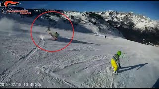 Travolge sciatrice sulle piste di Andalo e poi scappa individuato grazie a un video in soggettiva [upl. by Otsuaf552]