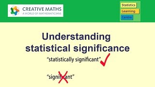 Understanding Statistical Significance  Statistics help [upl. by Lezley812]