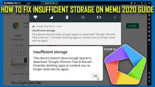 Insufficient Storage Error Fix for MeMu Android Emulator for PC 2020 Guide [upl. by Beasley]