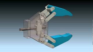 Robot Gripper Mechanism in SolidWorks 2012 [upl. by Kolnick]