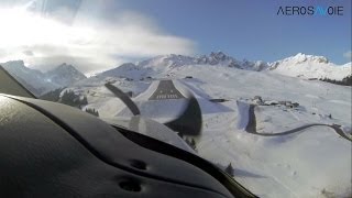 TBM 850 Landing at Courchevel altiport inside pilot s view  Jet Prop [upl. by Ebberta]