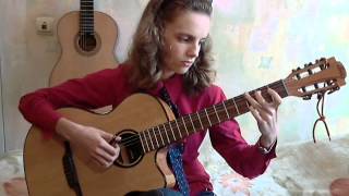 The Animals House Of The Rising Sun  Alina Vlasova fingerstyle guitar solo [upl. by Ormand]