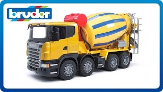 Bruder Toys SCANIA RSeries Cement Mixer 03554 [upl. by Nodanrb]