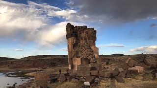 Sillustani towers in Peru [upl. by Ennaeiluj]