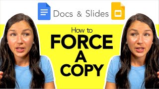 How to Force a Copy Google Docs Slides Sheets Forms [upl. by Nessy]