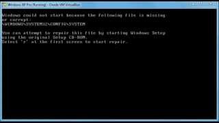 Windows\System32\Config\System missing or corrupt fix [upl. by Lipscomb]