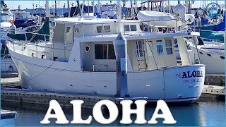 Willard 40 Pilot House  ALOHA  Trawler Tour [upl. by Bixler]