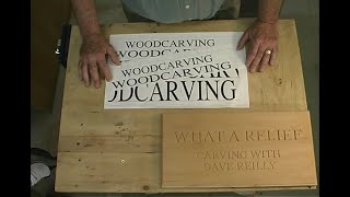 W055 How to Carve Letters by David Reilly [upl. by Gayelord]