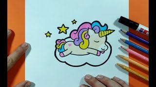 Como dibujar un unicornio paso a paso 10  How to draw a unicorn 10 [upl. by Netnilc]