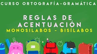 CURSO ORTOGRAFÍA Y GRAMÁTICA  REGLAS DE ACENTUACIÓN [upl. by Eenolem]