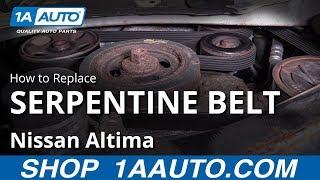 How to Replace Serpentine Belt 0612 Nissan Altima [upl. by Silbahc]