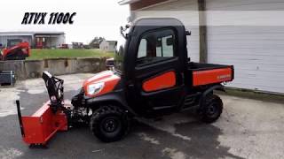 Kubota RTV front mount snowblower Review  RTVX1100 [upl. by Isola]