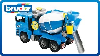 Bruder Toys MAN TGA Cement Mixer 02744 [upl. by Faunie210]