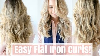 How to Easy Flat Iron Curls No Twisting [upl. by Perle]