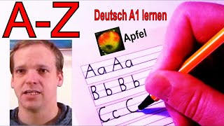 Deutsches Alphabet  Schreiben  Aussprache lernen  Anlaut  Buchstabieren  Buchstaben AZ German [upl. by Aicener]