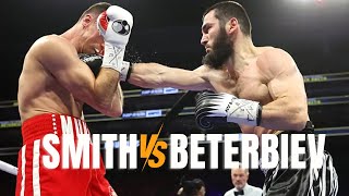 KO Finish Beterbiev vs Smith Highlights [upl. by Arinayed]